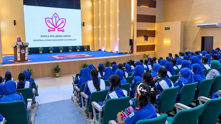 A Shapla Wellbeing menstrual hygiene management workshop with school students in Bangladesh